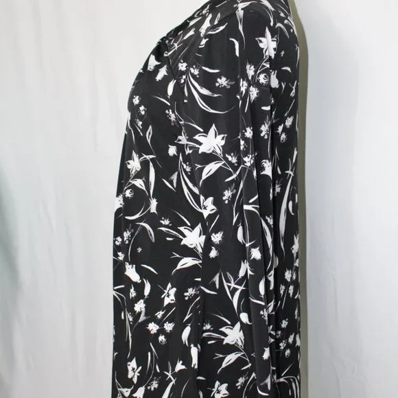 White House Black Market Floral Long Sleeve Top Women's XL - Picture 3 of 9